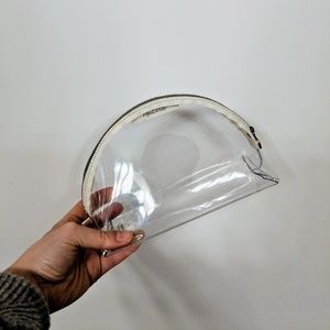 Madewell Clear Half Moon Cosmetic Bag